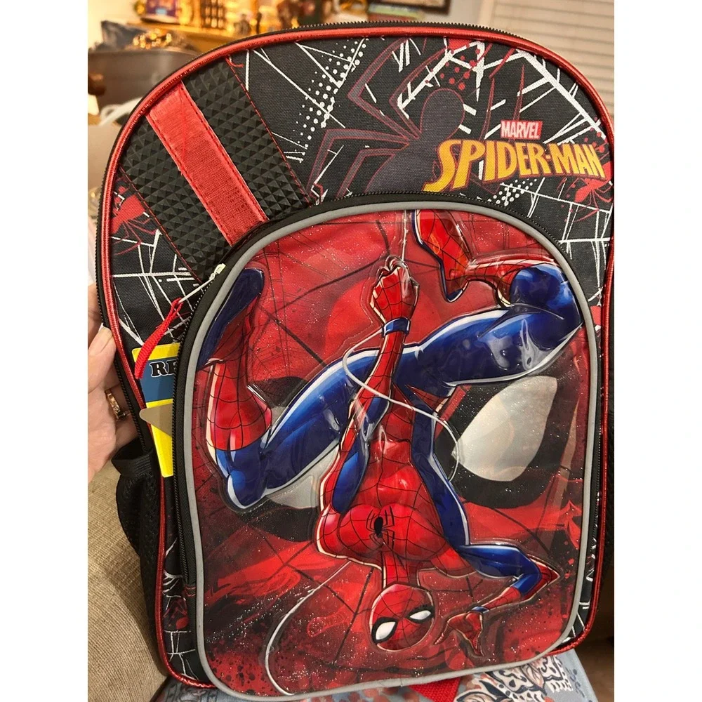 Marvel Spider-Man Backpack‎ Gold Star Collection Reflective Tech Sleeve SPCF54-T